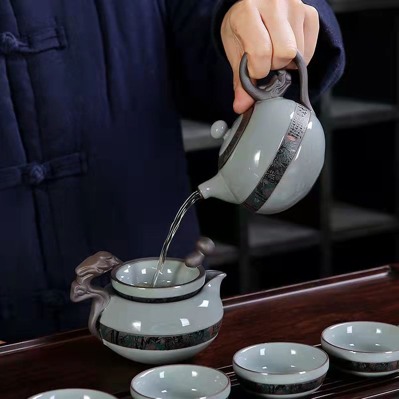 Jade Dragon Tea Set