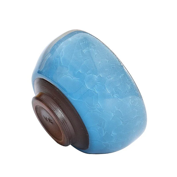 Oceanic Ice Crackle Tenmoku Tea Cups