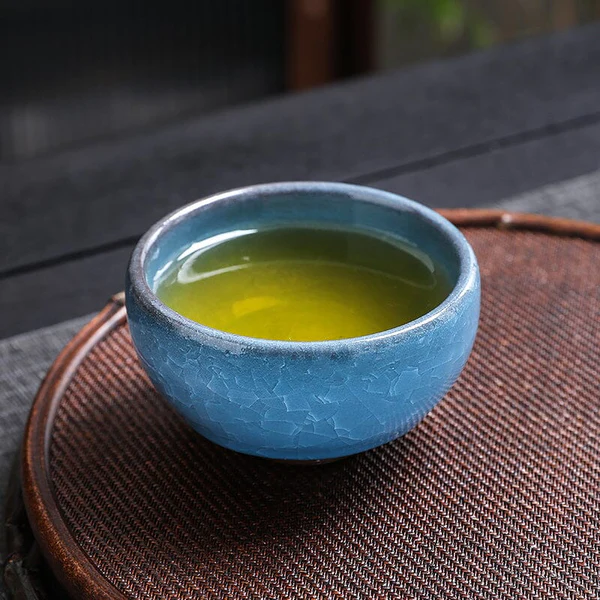 Oceanic Ice Crackle Tenmoku Tea Cups